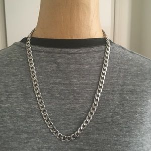 Men's STEELTIME Curb Necklace 24 Inches Stainless Steel 60.8 Grams New